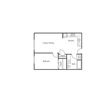 Junior 1 Bedroom A 309 floor plan